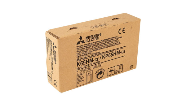 Mitsubishi K65HM-CE / KP65HM-CE Papier d'impression haute densité (Boîte de 4 rouleaux)