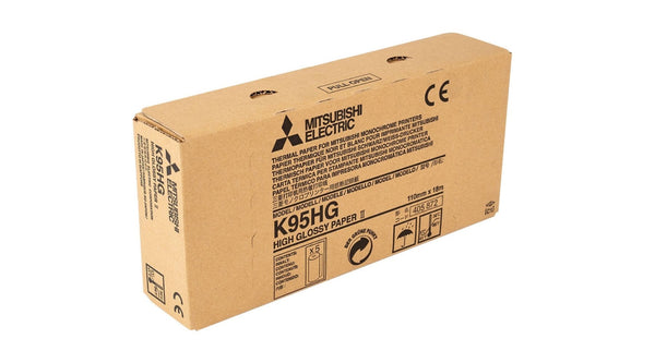 Mitsubishi K95HG / KP95HG Papier d'impression haute brillance (Boîte de 5 rouleaux)